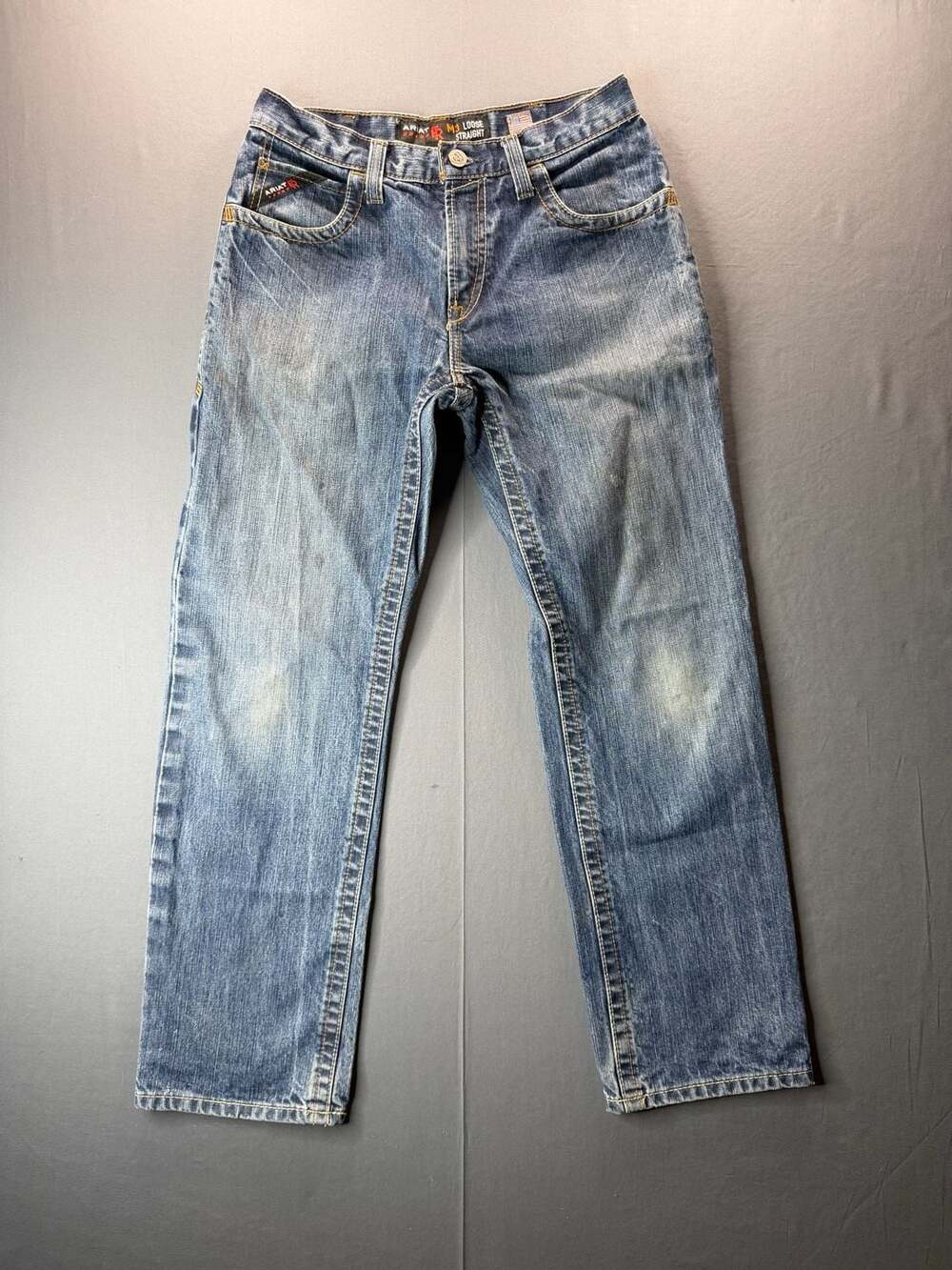 Ariat M3 Loose Straight Size 30x32 Blue Flame Resistant Work Denim Jeans